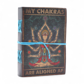 Cuadernos de Cuero Estampado- Mis chakras están Alineados