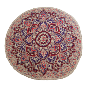 Mandala Grande Redondo en Algodón  – Rosa y Púrpura