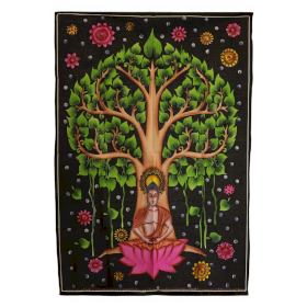 Arte de Pared de Algodón – Árbol Bodhi de Buda