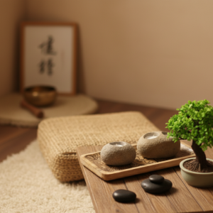 Mayorista de porta velas de piedra de rio