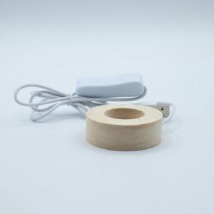 Mayorista de base de madera USB LED