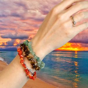 ulseras Elásticas con Piedras Naturales – Mix de Minerales Energéticos