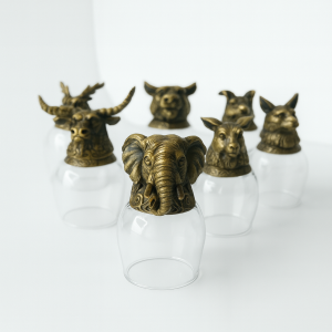 Reventa de vasos de chupito con figuras místicas