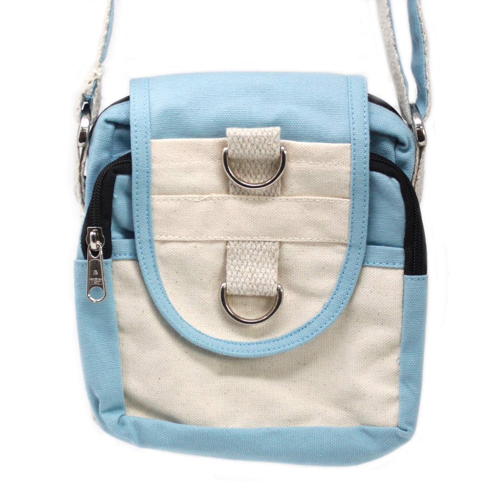 3x Bolsas de viaje de algodón natural - Verde azulado - AW Artisan